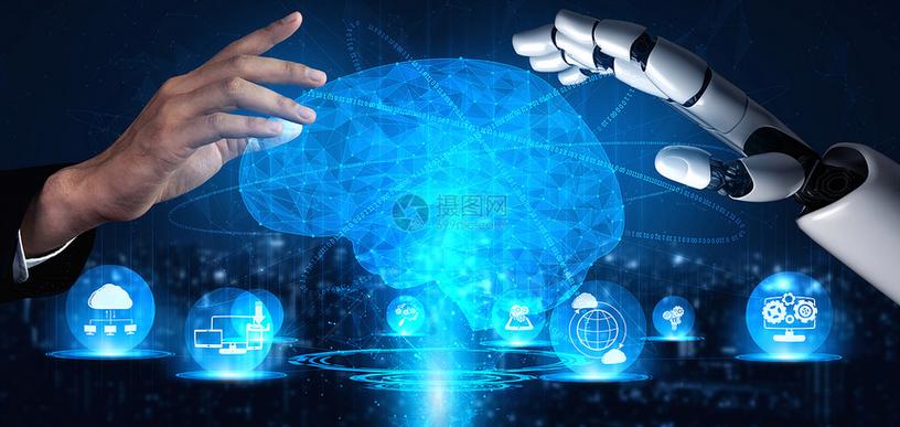 3d提供人工智能对机器人和的开发进行研究以促人们的未来生活数字据